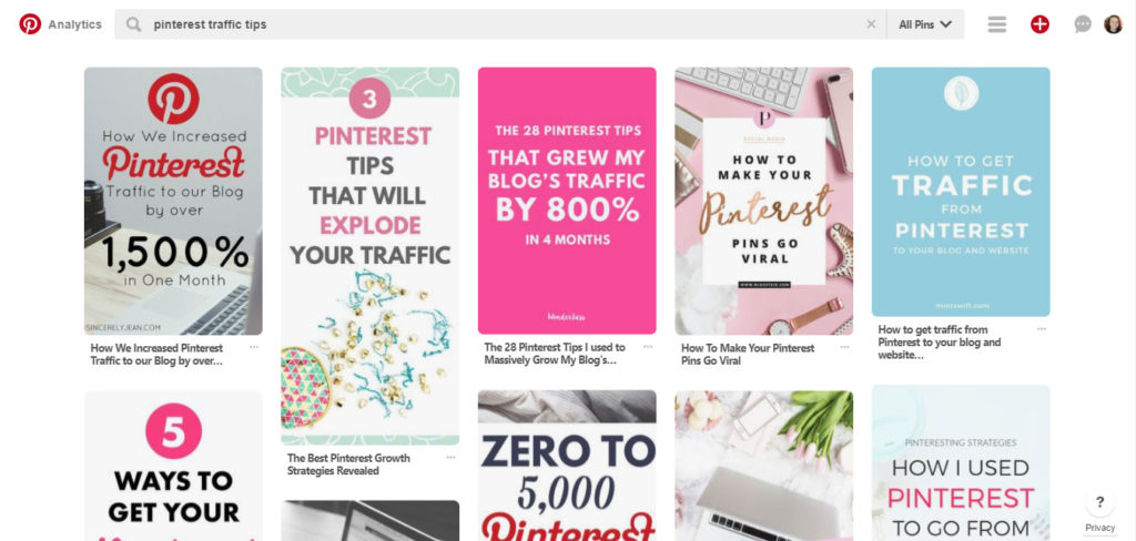 pinterest traffic posts