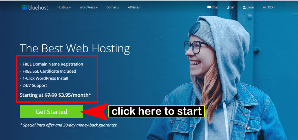 Create a blog with Bluehost