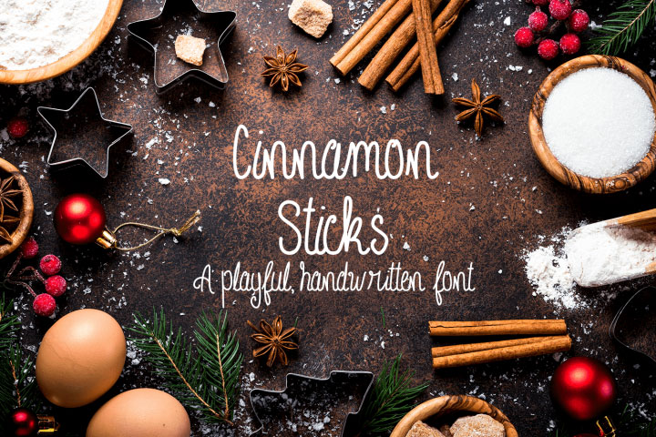 Free fonts for commercial use: Cinnamon Sticks Handwritten Font