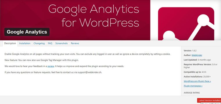 wordpress google analytics