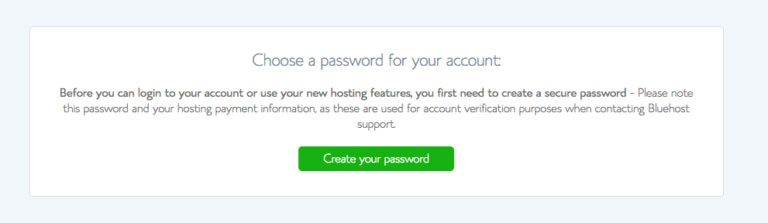 Choose a password for your account