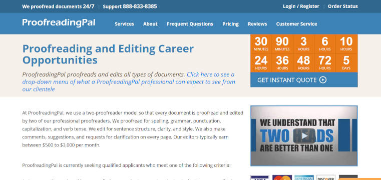 proofreading jobs work from home