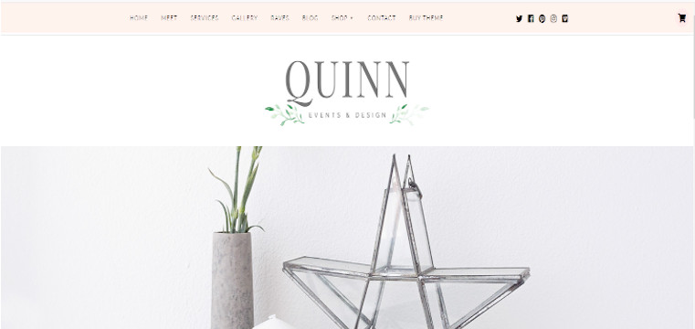 Quinn Feminine WordPress Blog Themes by Bluchic